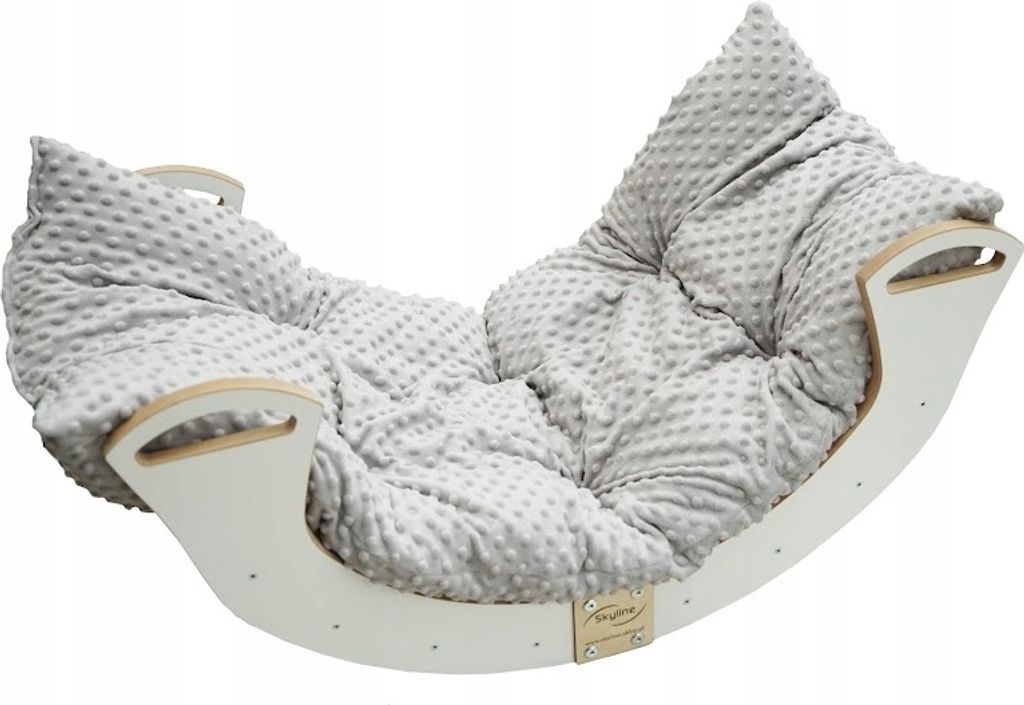 Skyline Kletterbogen Klettergerüste Kletterdreieck Baby Kletterwippe Holzbogen für Kinder Montessori Lack Klappbar Weiß, mod.C, 98x46x49cm, Grau