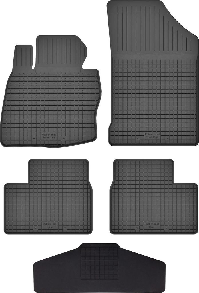 Gummi Fußmatten Set Für: Kia Niro (2016-) Gummimatten Schwarz