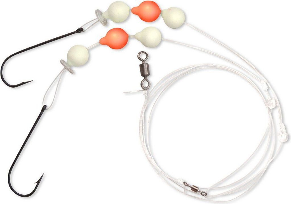 Zebco Flatty Wishbone Rig Hakengröße 1 14kg 0,50m Haken: 2 Ø 0,45mm Hauptschnur Ø 0,45mm glow-orange