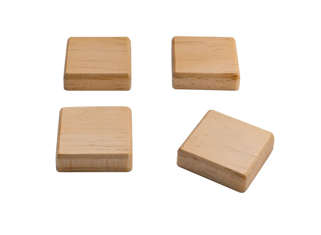 SIGEL BA211 Magneti Eco in Legno Pino e Neodimio Set da 4 Beige