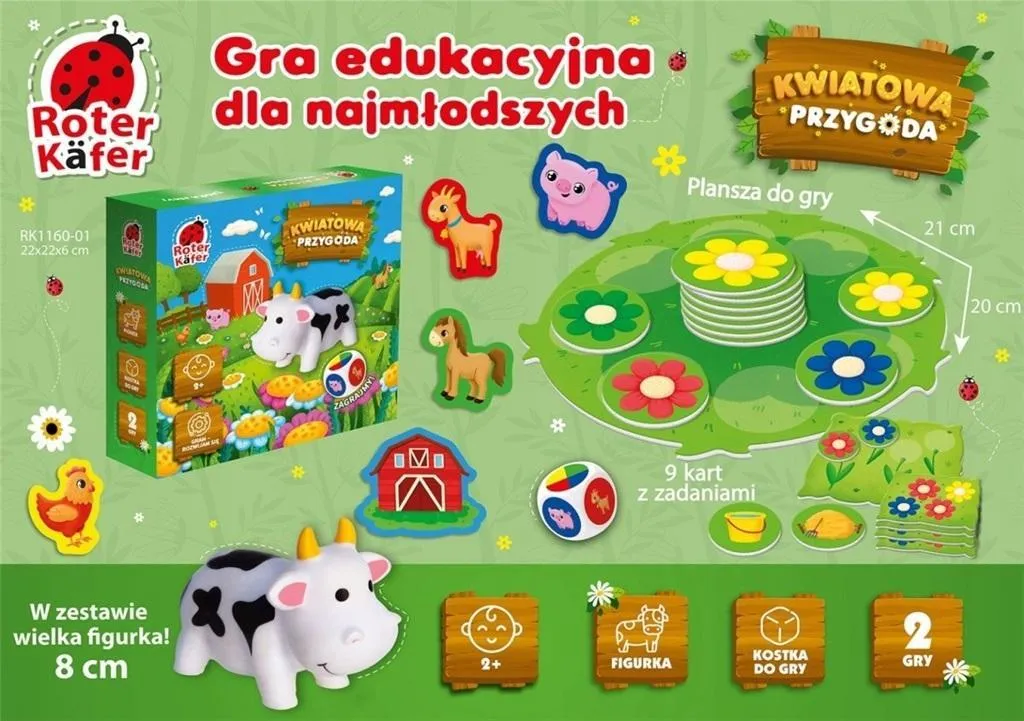 Jeu Éducatif Illustré Ferme des Vaches et Scarabée Rouge - Modèle 01