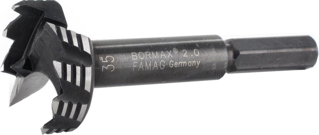 Famag Forstnerbohrer Bormax Durchmesser 18 / Länge 90mm mit Zentrierspitze 2 Hauptschneiden - 1622018