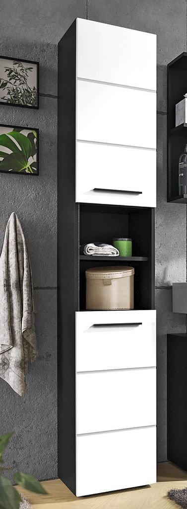 Hochschrank HARPER GERZE BHT 34x190x30 cm grau Midischrank