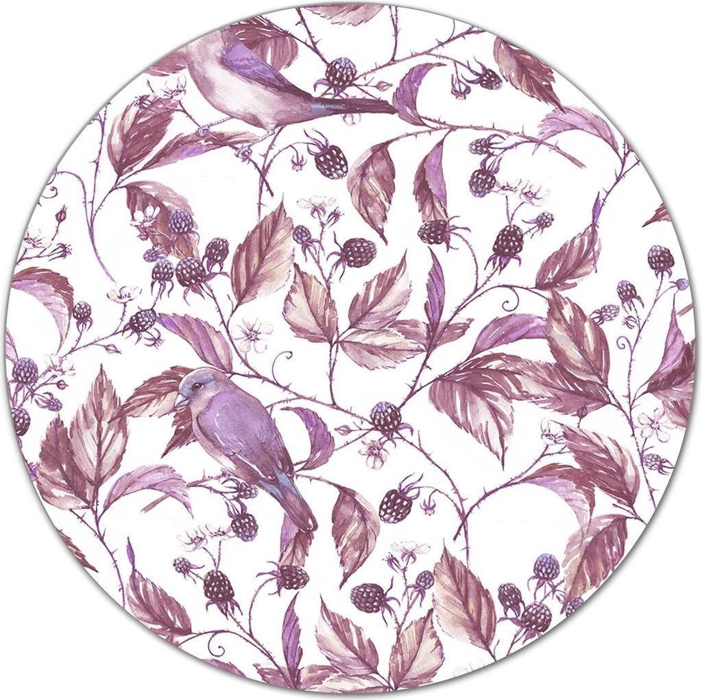 Glas-Herdabdeckplatte Glaskeramikkochfeld-Abdeckung Schneideplatten - 40 cm - Vögel auf Brombeeren