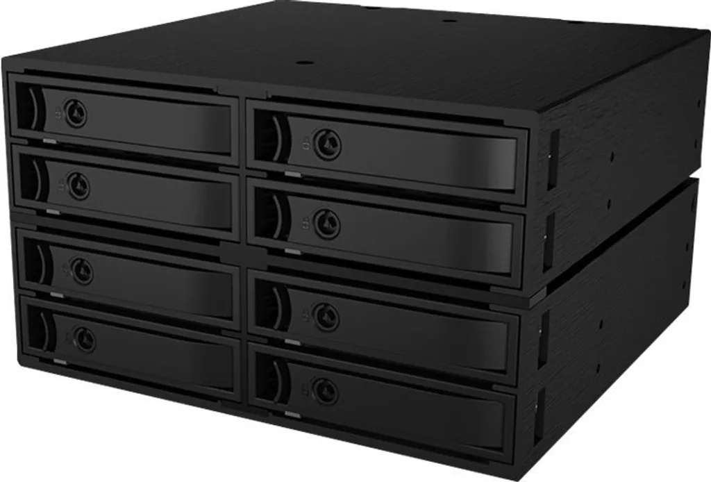ICY BOX Backplane pour 8x SSD 2,5 pouces SATA SAS dans 2 baies 5,25