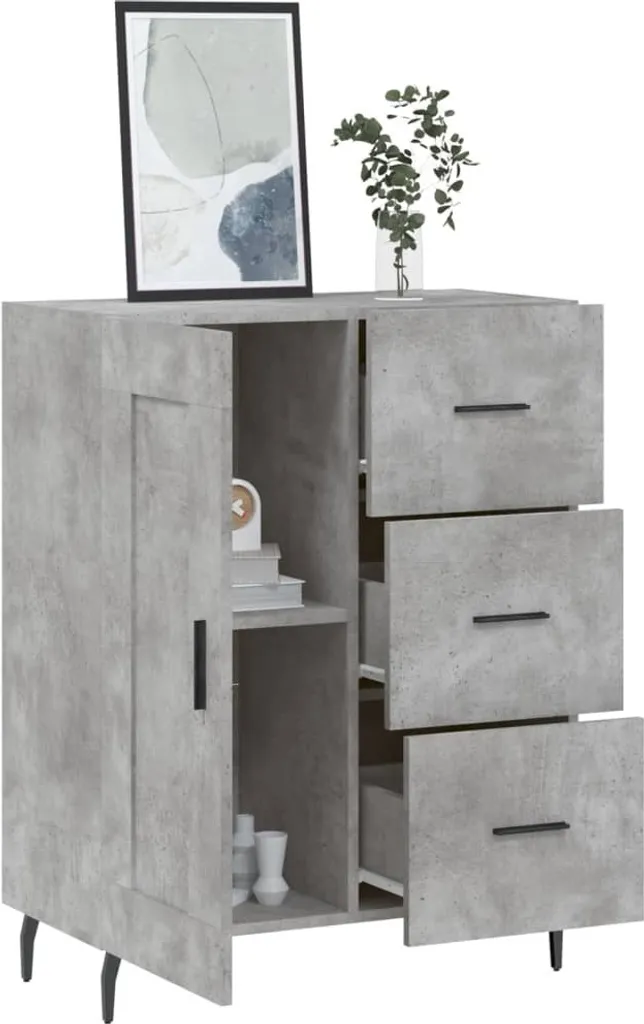 Credenza Salvaspazio Grigio Cemento | Mobile Bagno e Living 90cm - 4