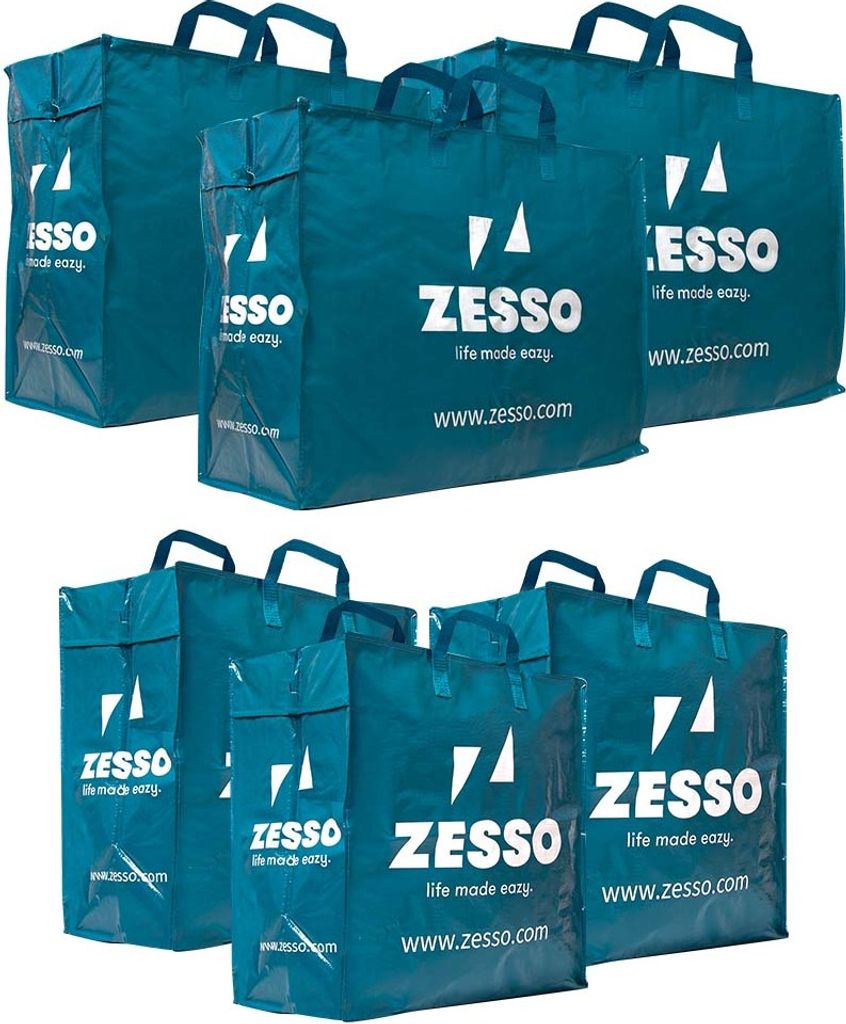 Zesso Big Shopper Mix Zesso Bag 3x L, 3x XL - Vorteilspaket Set von 6