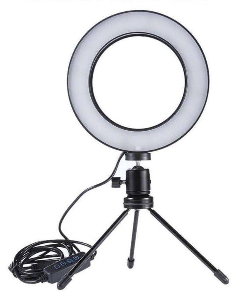 UNIQ Pro Ring Light Studio LED Ringlicht Tischmodell mit Stativ und Handyhalterung 5500K USB