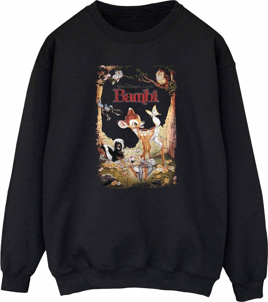 Bambi - Sweatshirt für Damen BI1959 (M) (Schwarz)