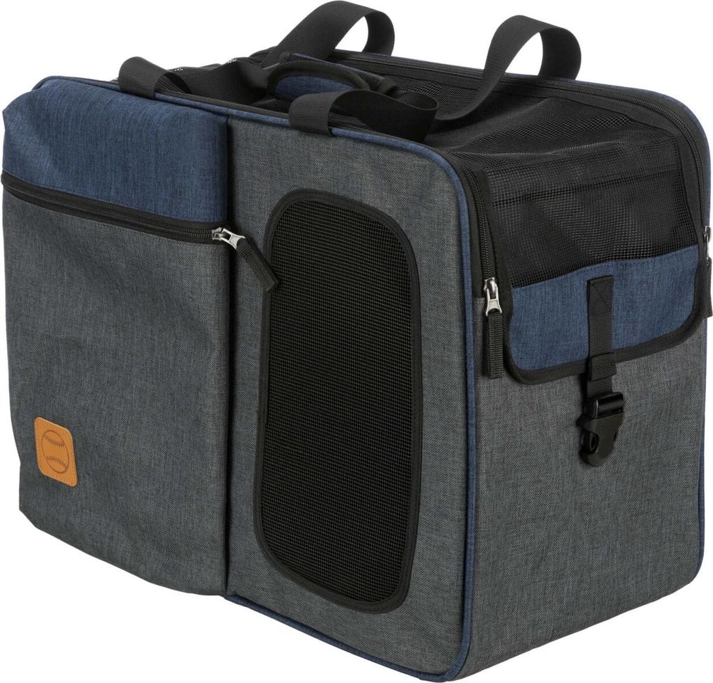 TRIXIE Rucksack & Tasche Tara 2 in 1 - grau/blau - 25 × 38 Produktbild 