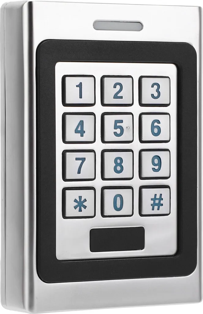 Clavier de contrôle de porte rétroéclairé avec lecteur de badge intégré