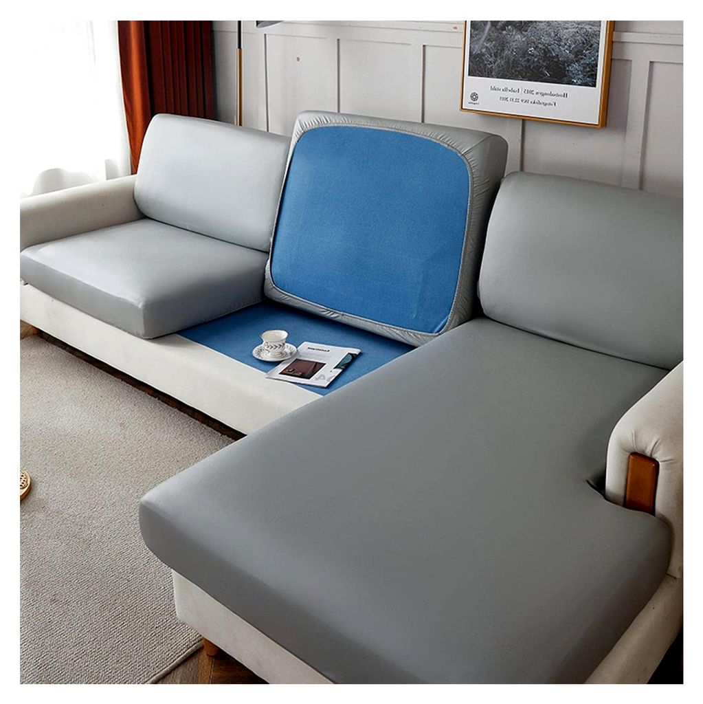 Wasserdichte Sofakissenbezüge, elastische Lederbezüge für Wohnzimmer, Sofabezüge für Chaise Lounge und Couchkissenbezüge für 1/2/3/4-Sitzer-...