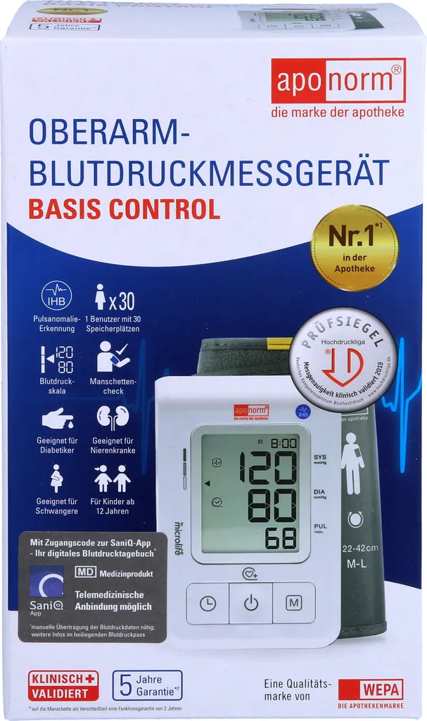 Aponorm Basis Control Monitor Pressione Superiore: Precisione Tedesca