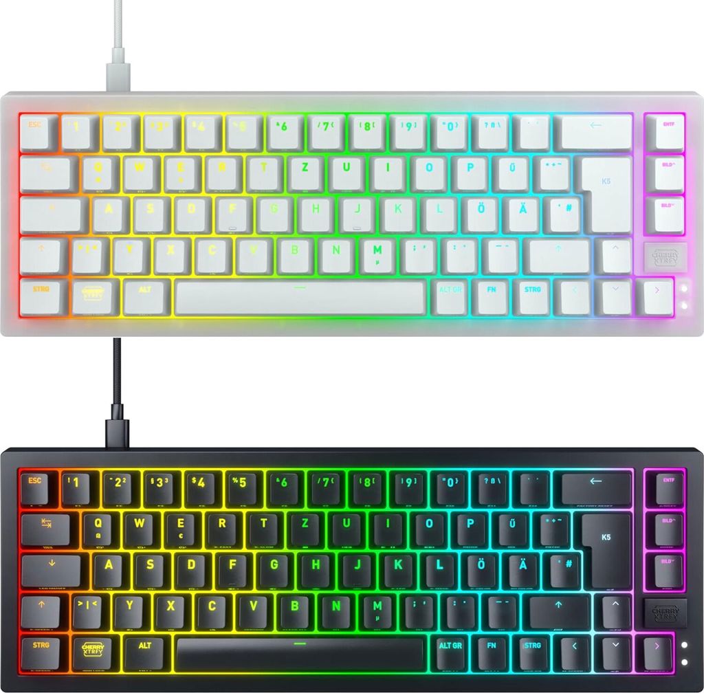 CHERRY XTRFY TAS K5V2 Corded DE-Layout weiß MX Red Produktbild 6