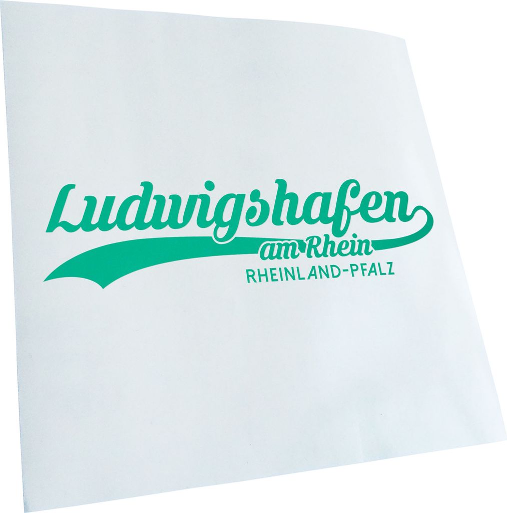 Kiwistar - Autoaufkleber - Ludwigshafen Rheinland-Pfalz - Türkis - 50x13cm - Aufkleber für Auto, Laptop, Fahrrad, LKW, Motorrad Mehrfarbig JDM De...