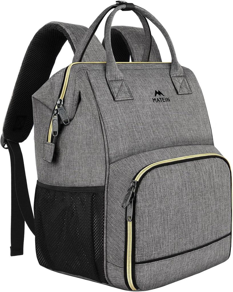 Laptop-Lunch-Rucksack, 17-Zoll-Picknickrucksack für Damen und Herren mit isoliertem Kühlfach, wasserdichte Lunch-Kühltasche für Herren, Busines...