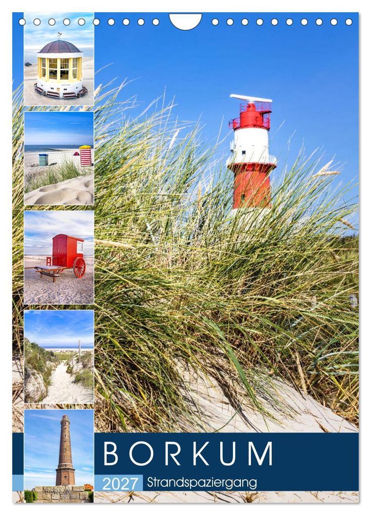 Borkum Strandspaziergang (Wandkalender 2027 DIN A4 hoch), Produktbild 