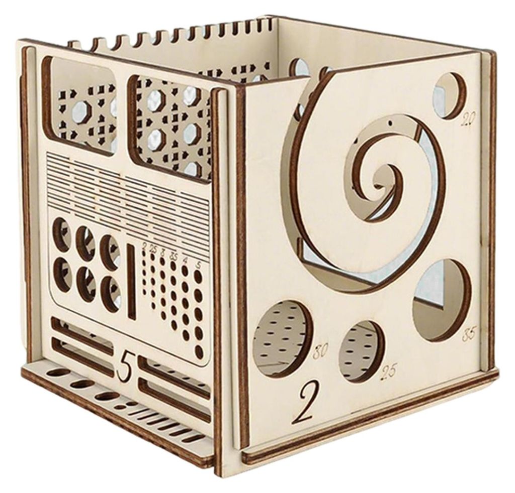 Multifunktionale Garnschale, All-in-One-Garnaufbewahrungsbox aus Holz, Stricknadelhalter, Garnspender für Häkel- und Strickbegeisterte