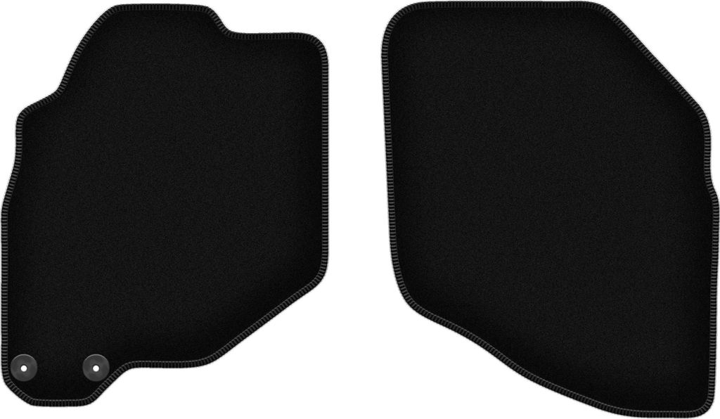 Wielganizator Velours-Autoteppiche vorne – passend für Honda Jazz II (Schrägheck, Bj. 2002-2007) – schwarz, passgenau, mit Befestigungen set...
