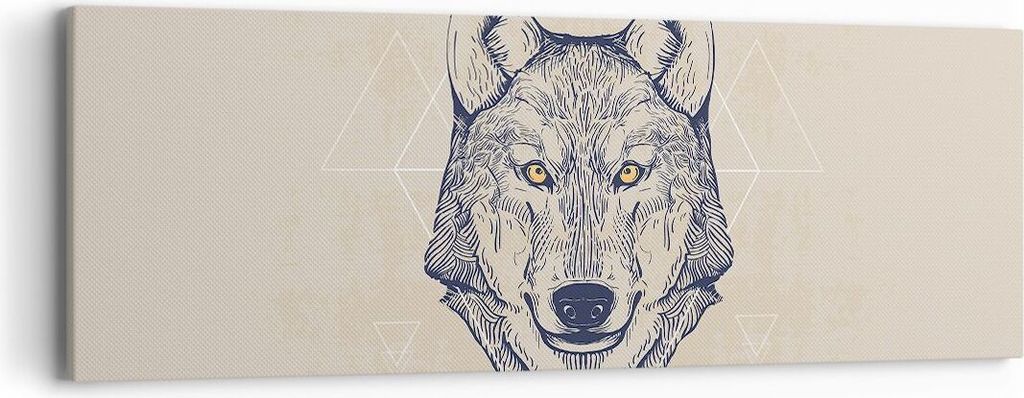 Bild auf Leinwand - Leinwandbild - Husky Hund Portrait Plakat - 90x30cm - Wand Bild - Wanddeko - Leinwanddruck - Bilder - Kunstdruck - Wanddekorati...