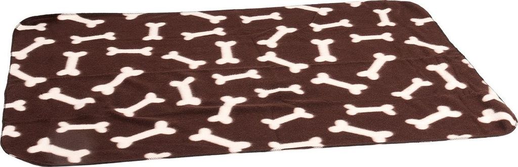 Karlie Fleecedecke Knochenmotiv Hundedecken braun 100 x 70 cm
