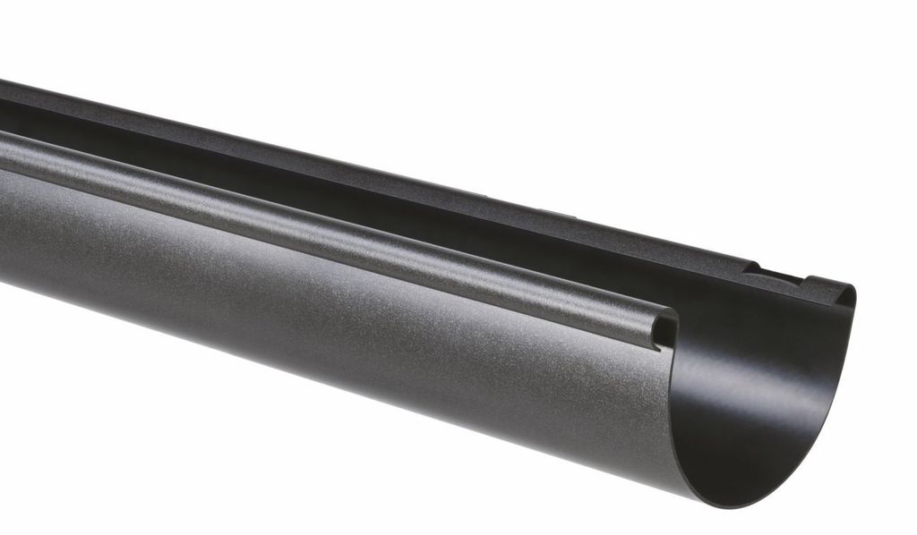 Marley Dachrinne Halbrund, RG 75, 3 Meter, anthrazit metallic