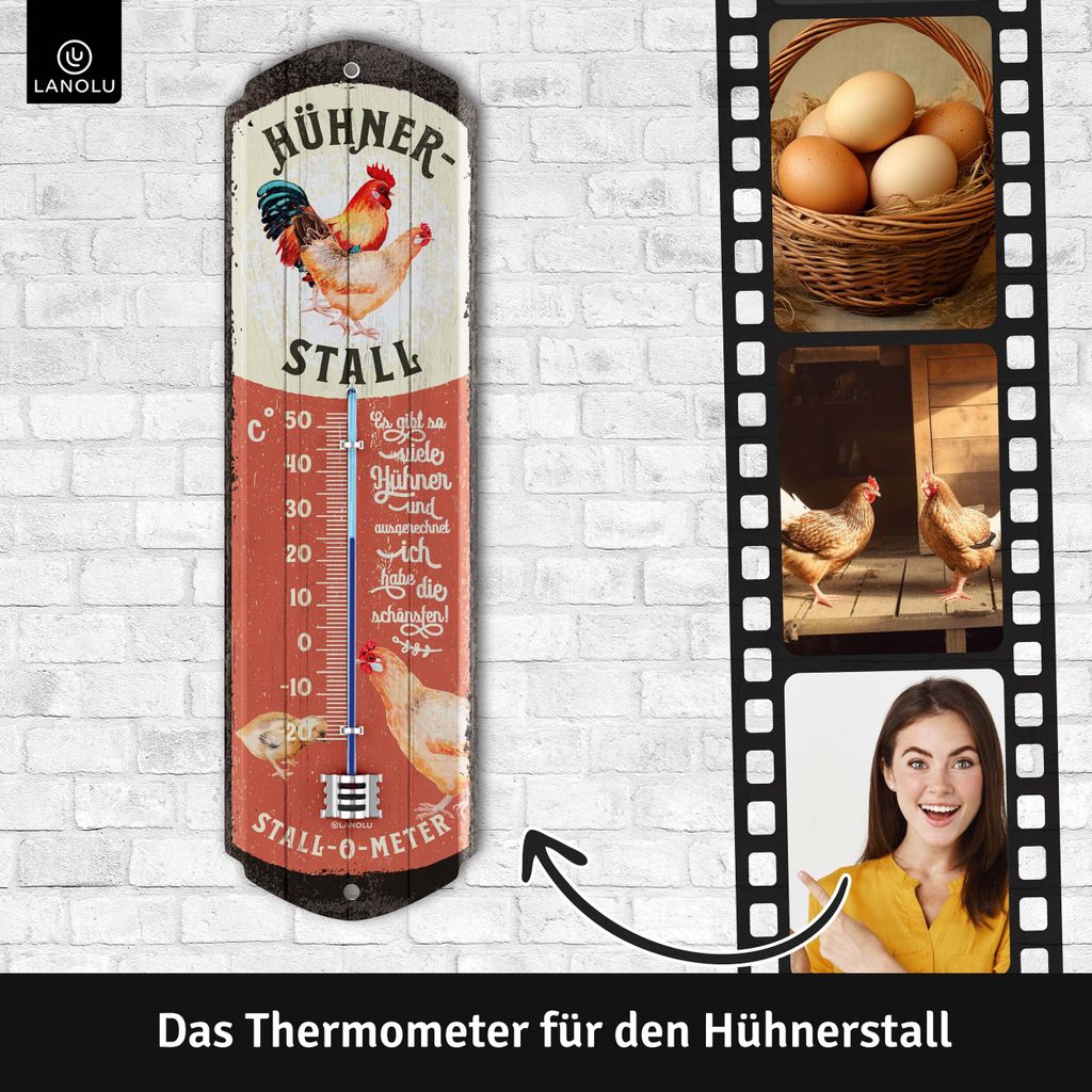 Chicken Crossing Blechschild 10x40 Cm – Lustige Hühner-Deko Für Garten & Haus
