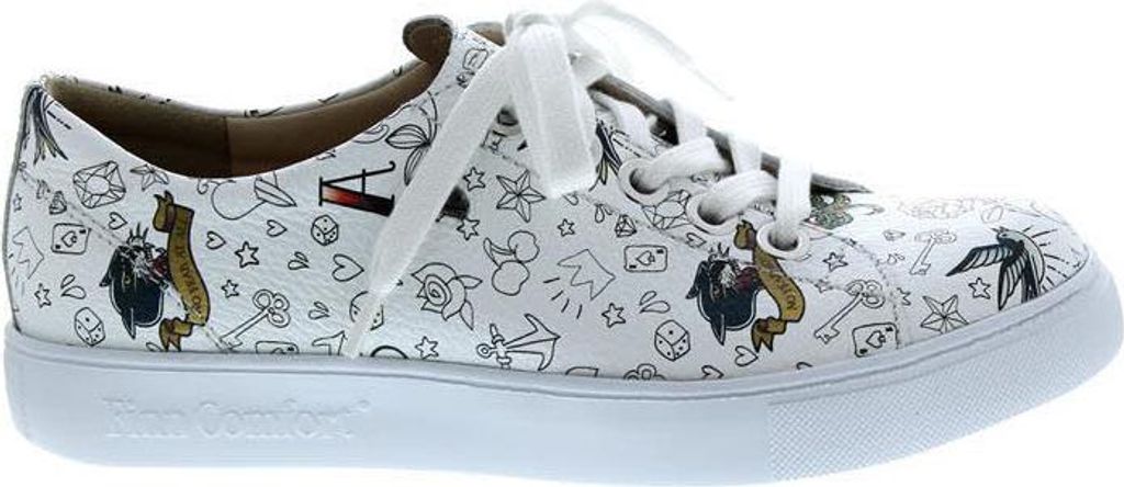 Finn Comfort Elpaso, Trend Line, Graffiti (bedr. Glattleder), weiss 2479-632000 39 1/2
