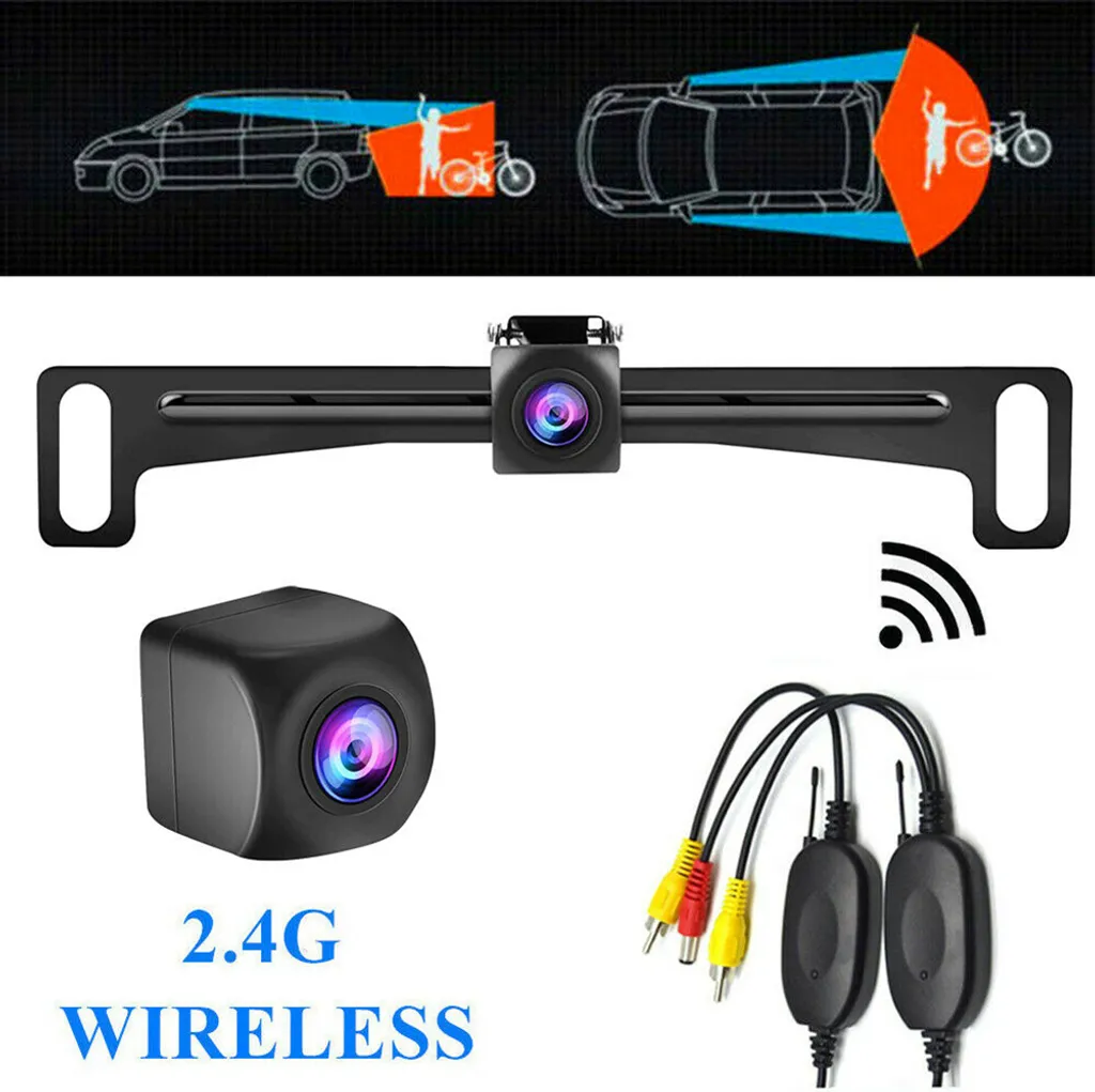 Wireless Telecamera Retromarcia HD Targa - Visione Notturna Impermeabile - 1