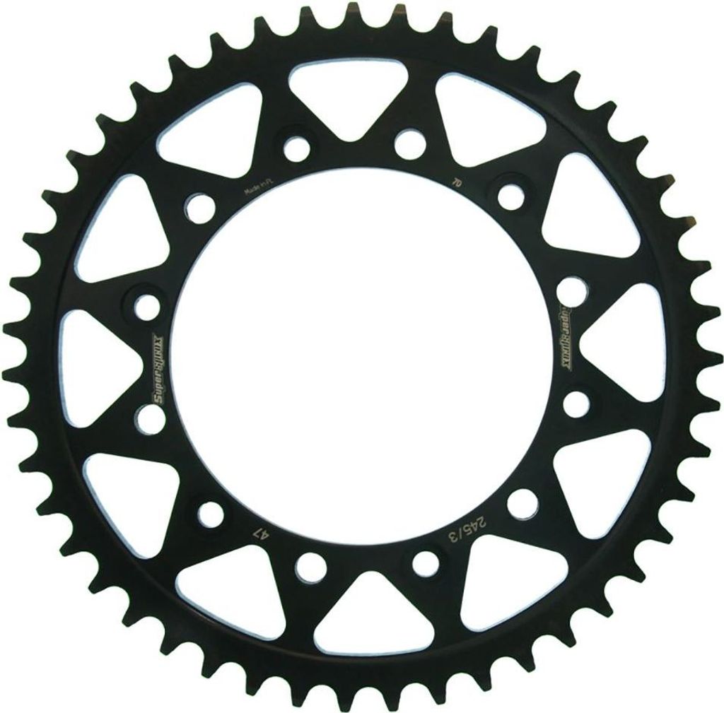Stahl-Kettenrad Supersprox 520 - 47Z (schwarz) RFE-245/3:47-BLK|ID 130,0 LK 150,0 6-Loch