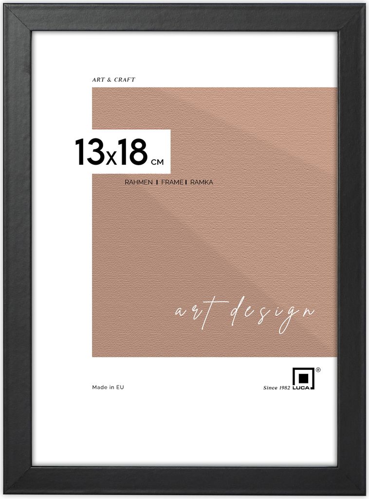LUCA Frames, FDM, Bilderrahmen, Farbe Schwarz, 13x18 cm