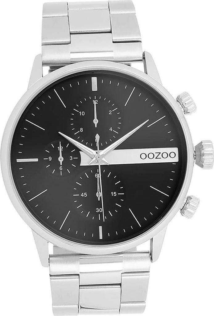 Oozoo Metall Herren Uhr cd- eyes Analog Quarzuhr Armband silber Timepieces D2UOC11511