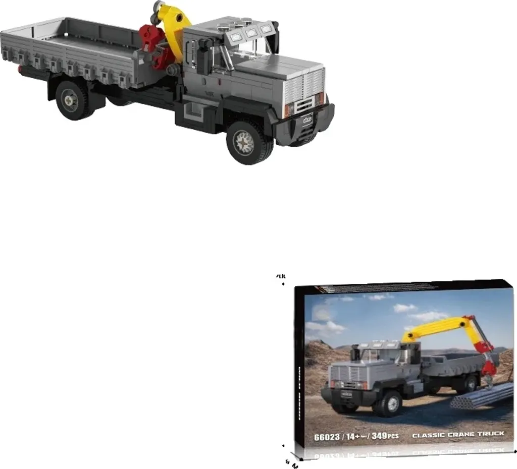 Jeu de Construction Camion-Grue 349 Pièces Educatif pour Jeunes Enfants