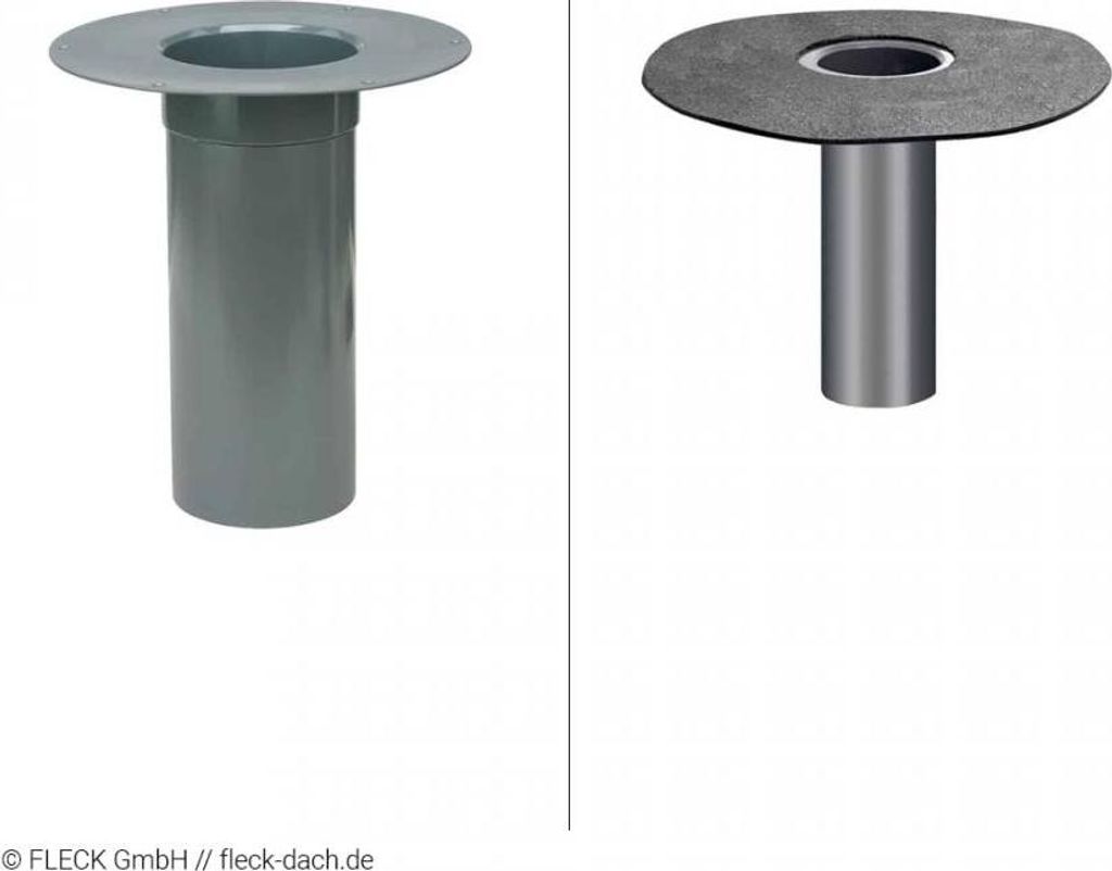 Flachdach-Unterteil mit Flasch aus Bitumen DN 100