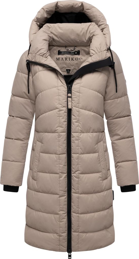 Marikoo Damen Wintermantel Steppmantel warm gefüttert Produktbild 