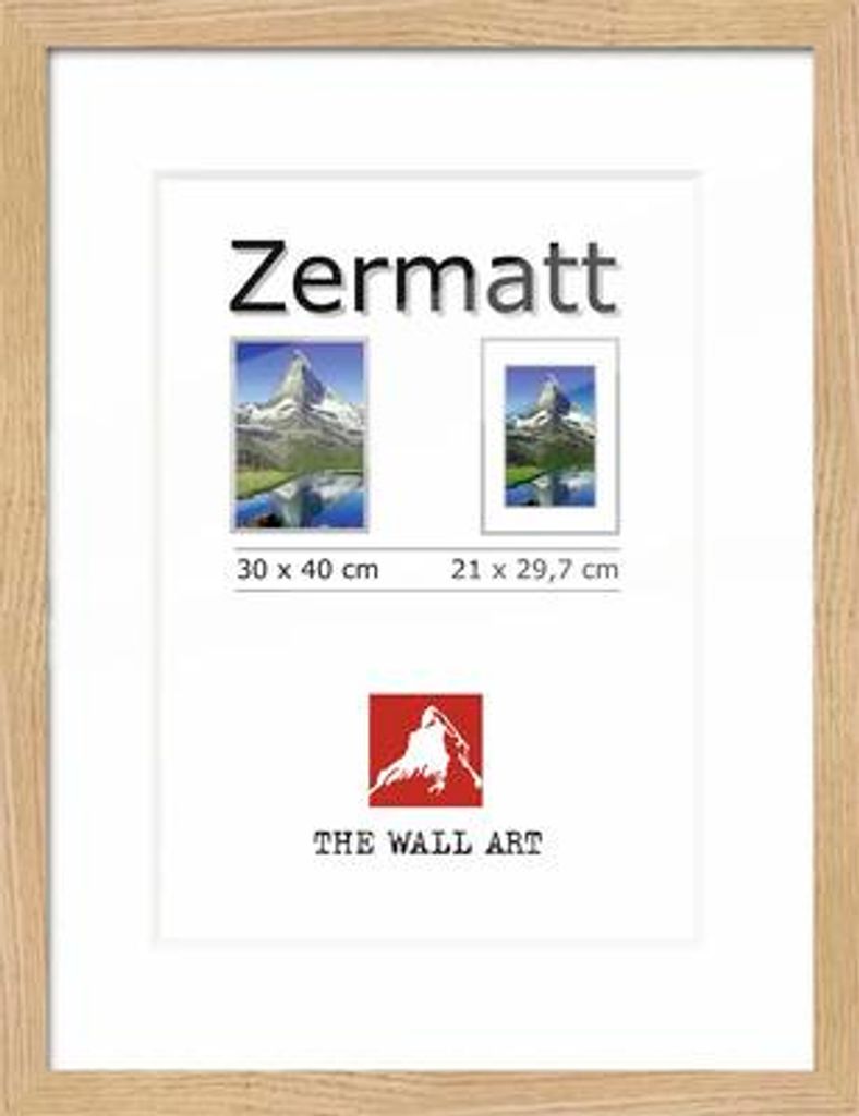 Bilderrahmen MDF Zermatt Eiche-Optik 30x40 cm Produktbild 
