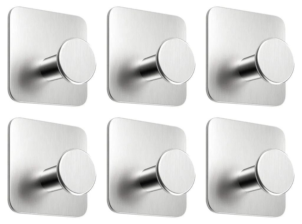 Porte-serviettes anti-rouille sans perçage pour fixer sur mur lisse inox
