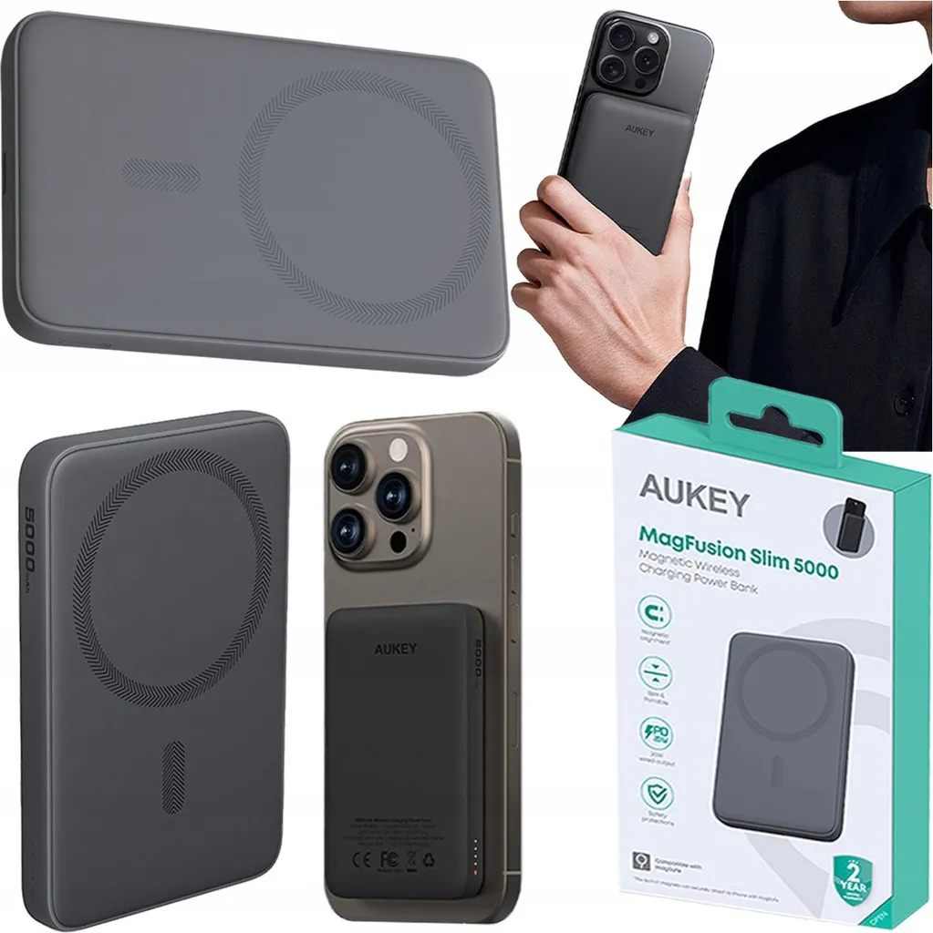 Batterie de secours MagSafe pour iPhone - Chargeur nomade AUKEY 20W