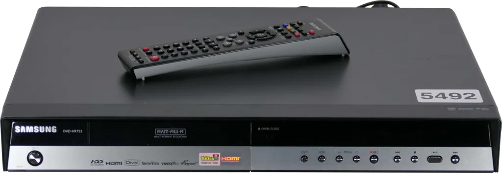 Enregistrer la TV sur Samsung DVD-HR753 Disque Dur 160 Go Silence