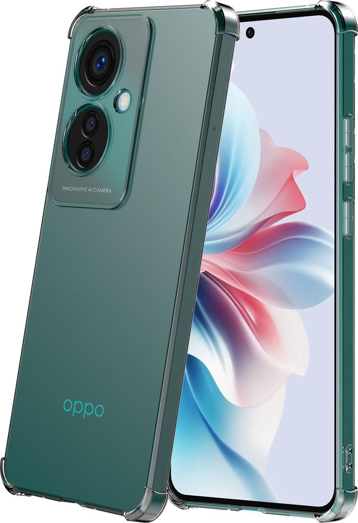 Geeignet für Oppo Reno 11F Phone Case Transparent mit Bumper - Clear Case Shockproof TPU Silicone Back Cover Case Transparent - Smartphonics