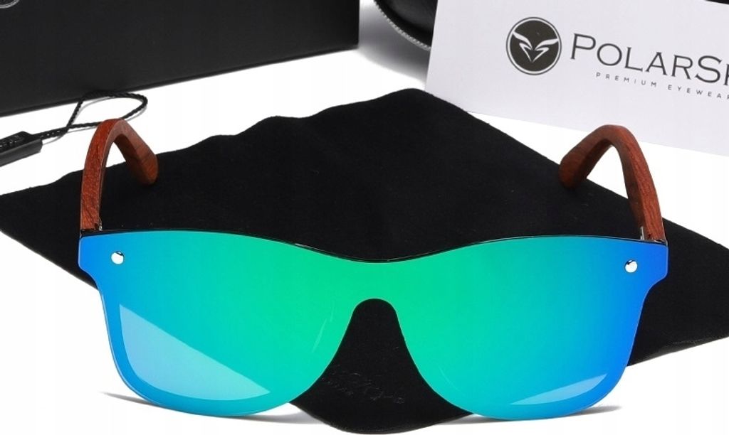 SONNENBRILLE MIT POLARISIERTEM UV400-HOLZ POLARSKY mit Satz Produktbild 2