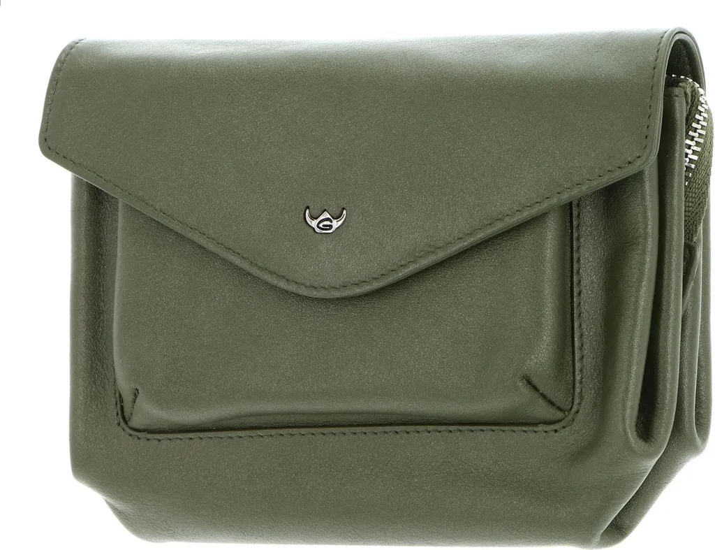 Portafoglio Valencia Golden Head Fango Verde RFID | Eleganza Urbana