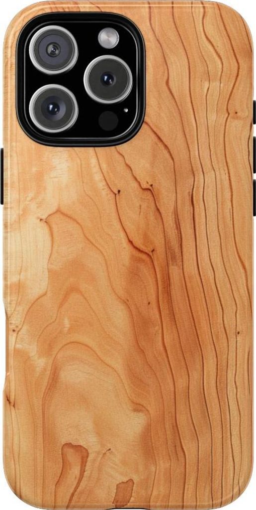 Glänzendes Kirschholz-Muster – Hülle Kompatibel mit iPhone 16 Pro Max