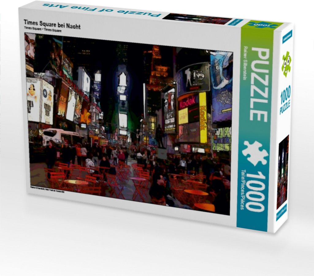 Calvendo Times Square bei Nacht 1000 Teile Puzzle quer 640x480mm, Silberstein Reiner; 7314005