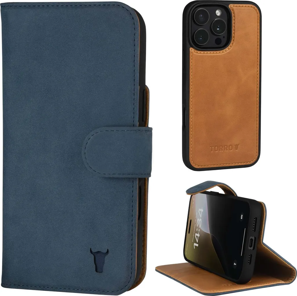 TORRO iPhone 16 Pro Max: Pelle Nubuck, MagSafe, Cover Removibile