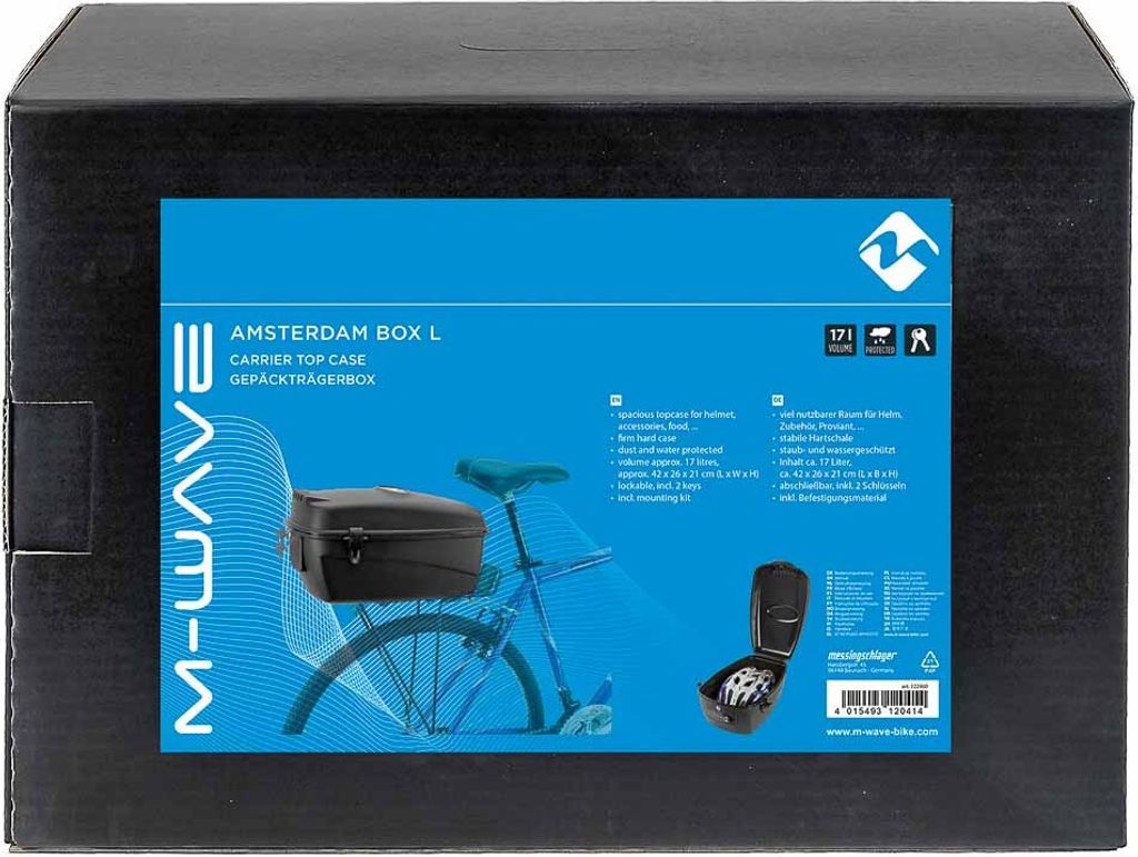fahrradbox in Verkaufsverpackung Amsterdam schwarz 17 Liter Produktbild 6