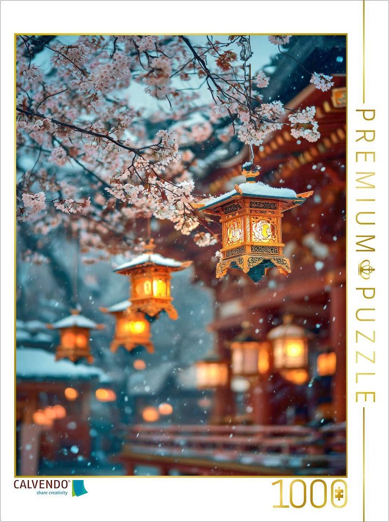 CALVENDO Puzzle Ein Hauch von Blüte im Schweigen des Winters | 1000 Teile Lege-Größe 64x48cm Foto-Puzzle für glückliche Stunden