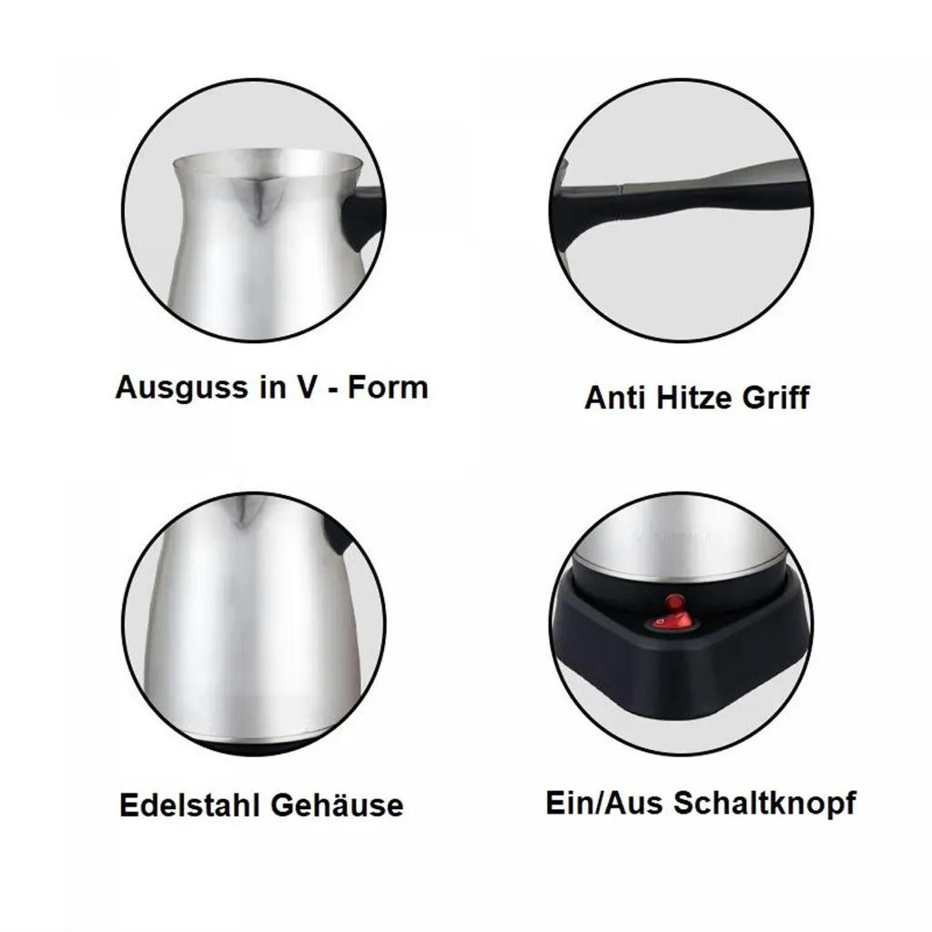 Machine café turc électrique 600ml : Idéal pour vos petits déjeuners - 4