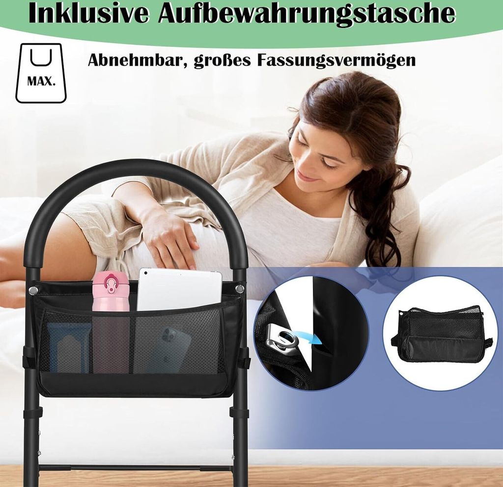 YUENFONG Zábradlí na postel Zvedací pomůcka na postel pro Obrázek produktu 5