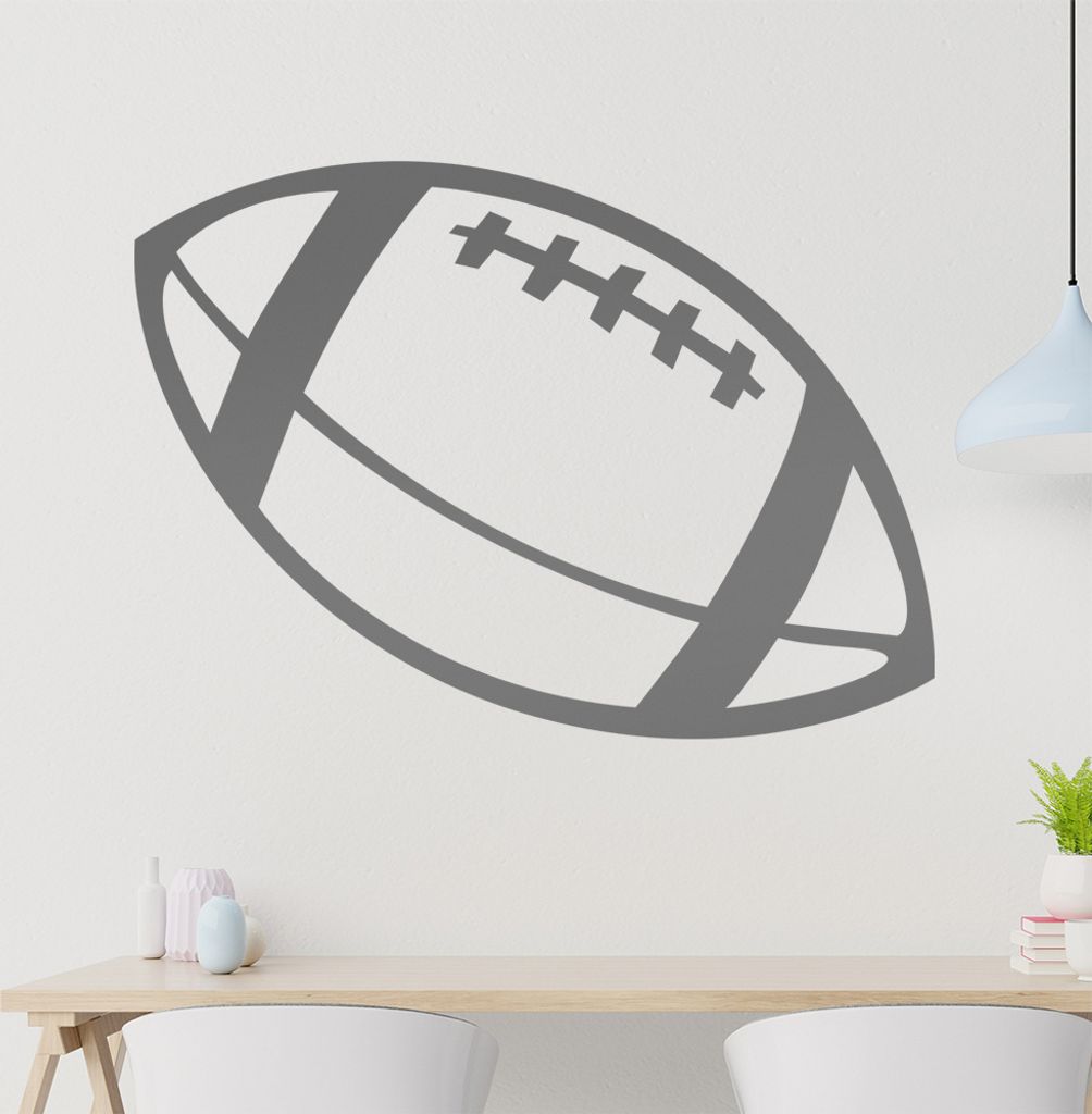 Football Wandtattoo in 6 Größen - Wandaufkleber Wall Sticker - Dekoration, Küche, Wohnzimmer, Schlafzimmer, Badezimmer